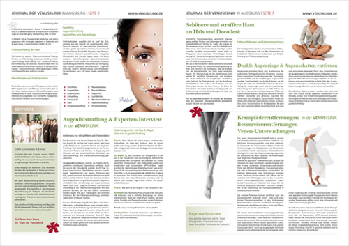 Grafikdesign - Venusklinik Journal